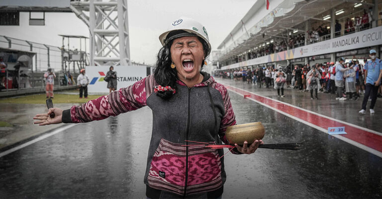 Indonesia MotoGP. Rain: the great leveller