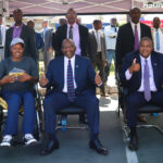 Newly elected Prime Minister of Lesotho, the right honourable Mr Sam Matekane (centre) and some of his cabinet attend the curtain raiser for the Roof of Africa 2022