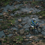 Wade Young, Sherco Racing Factory Team powered by Motul, making his way through wet conditions to the finish line on Day 2, by ZCMC