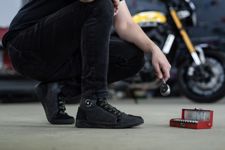 Styling in the Stylmartin Shadow Riding Sneakers