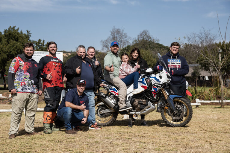 Appel on a Honda Africa Twin