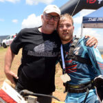 Adriaan du Toit and his Dad celebrate his Silver finish