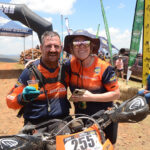 Alex de Wit celebrates at the finish after competing in the Bronze class