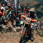 James Moore on the last climb to the finish of the final day of ROA