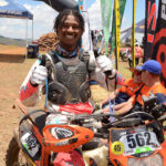 Ron Young from Uganda finishing the Iron class